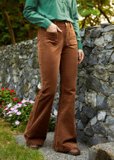 All Aboard For Corduroy Flare-Leg Pants
