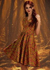 Orange Plaid Greta Dress