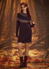 It Be Like 'Bat' Fair Isle Sweater Dress