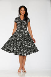 Cat Paw Swing Dress in Black