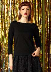 Old Hollywood 3/4 Sleeve Top