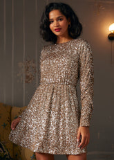 Seaside Serenade Shirred Sleeve Dress