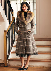 Elegance Reimagined Fur Trim Coat