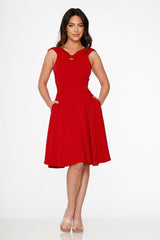 Red Occasional Swing Dress