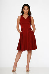 Burgundy Swing Dress