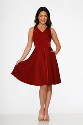 Burgundy Swing Dress