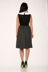 Black & White Polka Dot Swing Dress