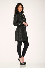 Black Brocade Women's Coat
