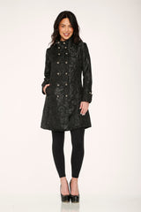 Black Brocade Women's Coat