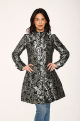 Silver Brocade Women's Coat