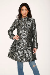 Silver Brocade Women's Coat
