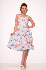 Car Hop Halter Swing Dress