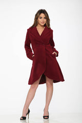 Katherine Coat in Burgundy