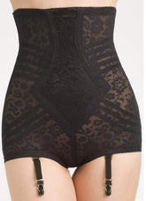 High Waist Extra Firm "No Roll" Panty Girdle with Detachable Garters | Style 6107