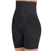Style 6201 | Breathable High Waist Thigh Slimmer with Side Zipper | No Roll Power Mesh Hourglass Shaper | Firm to Extra Firm Support