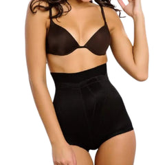 Style 6296 | High Waist Panty Brief with Tulip Front Panel | Memory Compression Fabric | Medium Support