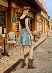 Colorful Fish Skater Skirt