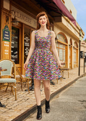 Desert Blooms Shorter Length Fit & Flare Dress