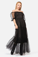 Polka Party Mesh Formal Dress