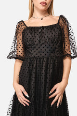 Polka Party Mesh Formal Dress