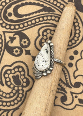 Sterling Silver White Buffalo Turquoise Ring