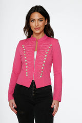 Hot Pink Military Jacket