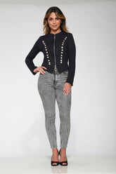 Navy Blue Military Jacket