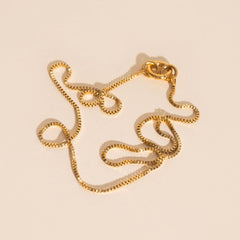 Dainty Box Chain Necklace (20")