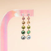Colorfall Gem Stud Earrings