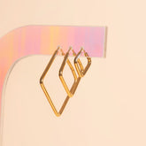 Diamond Rounded Huggie Hoop Earrings