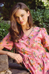 Chickens Mini Shirt Dress