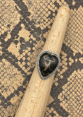 Sterling Silver Scorpion Heart Ring