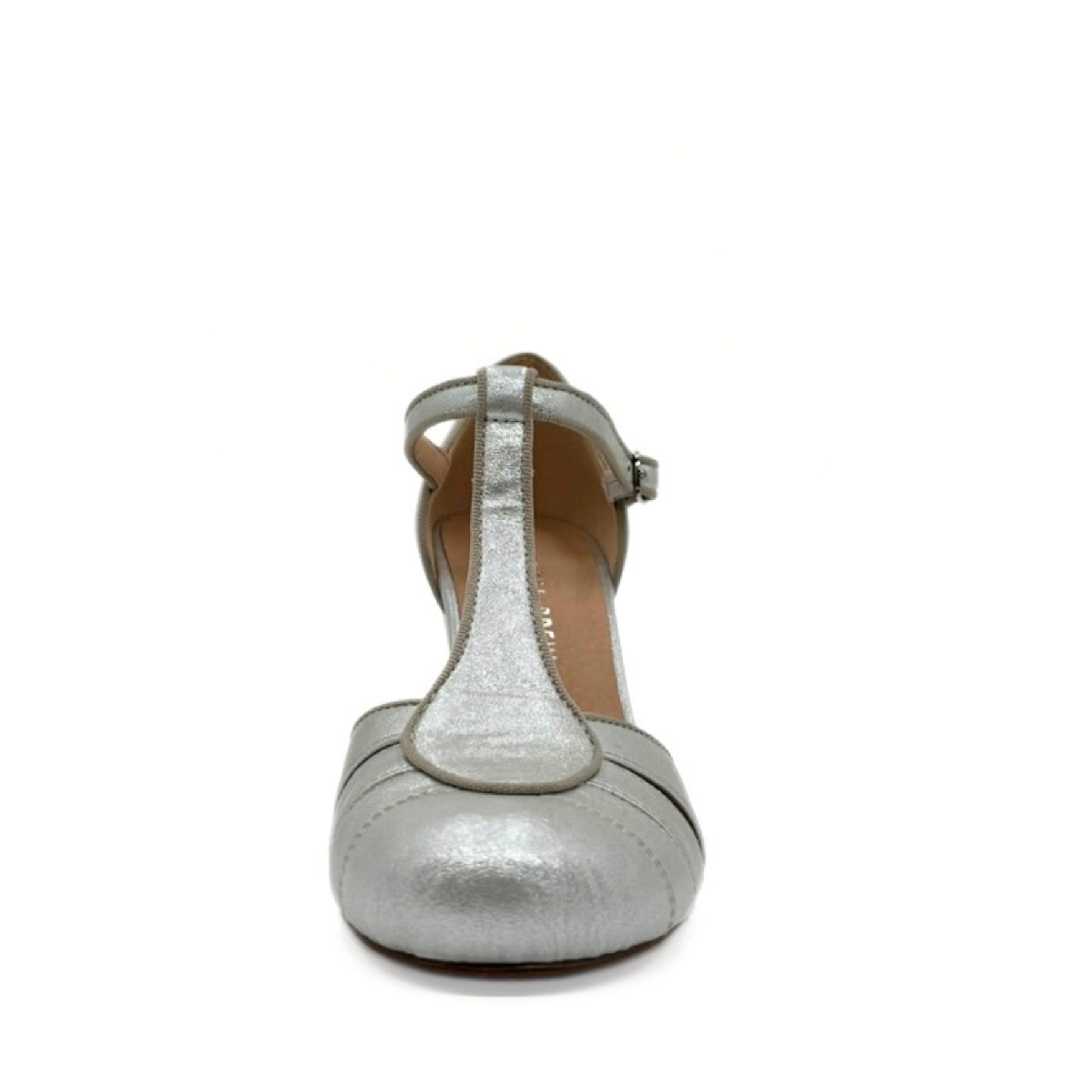 Mulberry Metallic T-Strap Heels