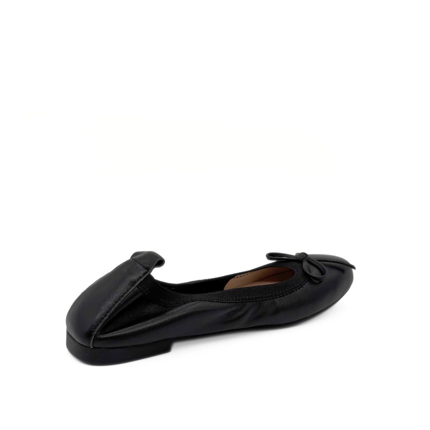 Jamie Leather Ballerina Flat Black