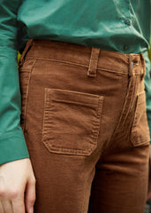 All Aboard For Corduroy Flare-Leg Pants