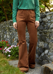 All Aboard For Corduroy Flare-Leg Pants