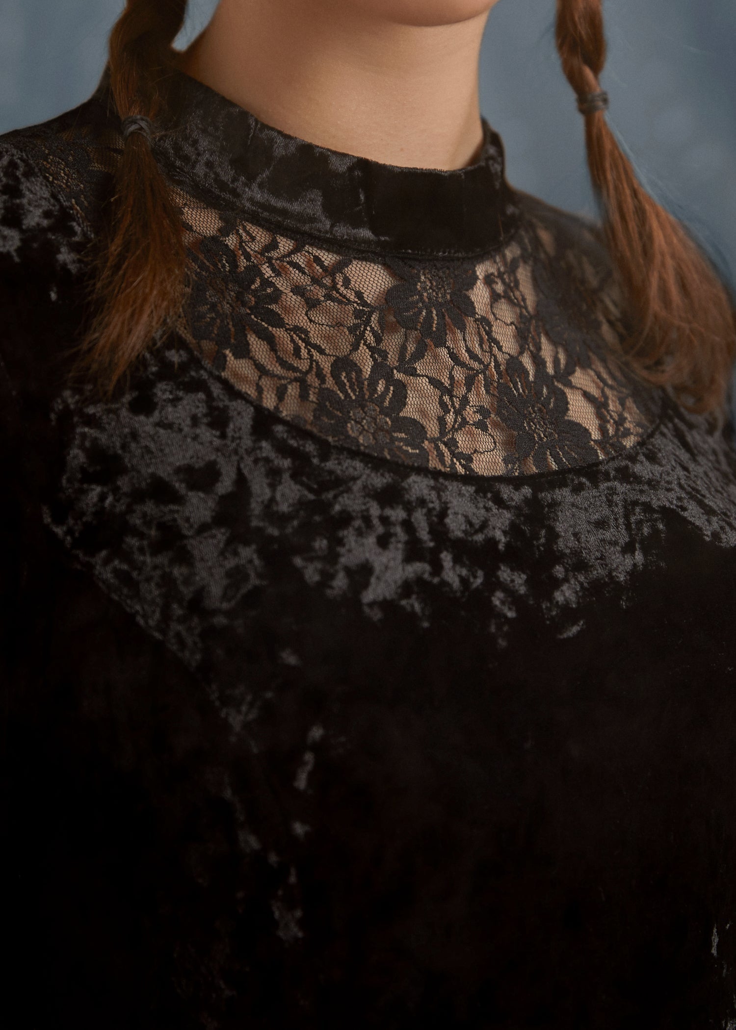 Black Diamond Velvet Swing Dress