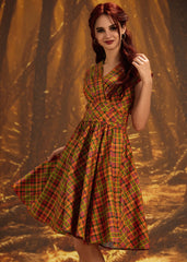Orange Plaid Greta Dress