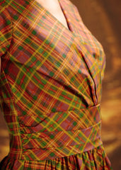 Orange Plaid Greta Dress