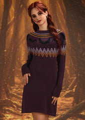 It Be Like 'Bat' Fair Isle Sweater Dress