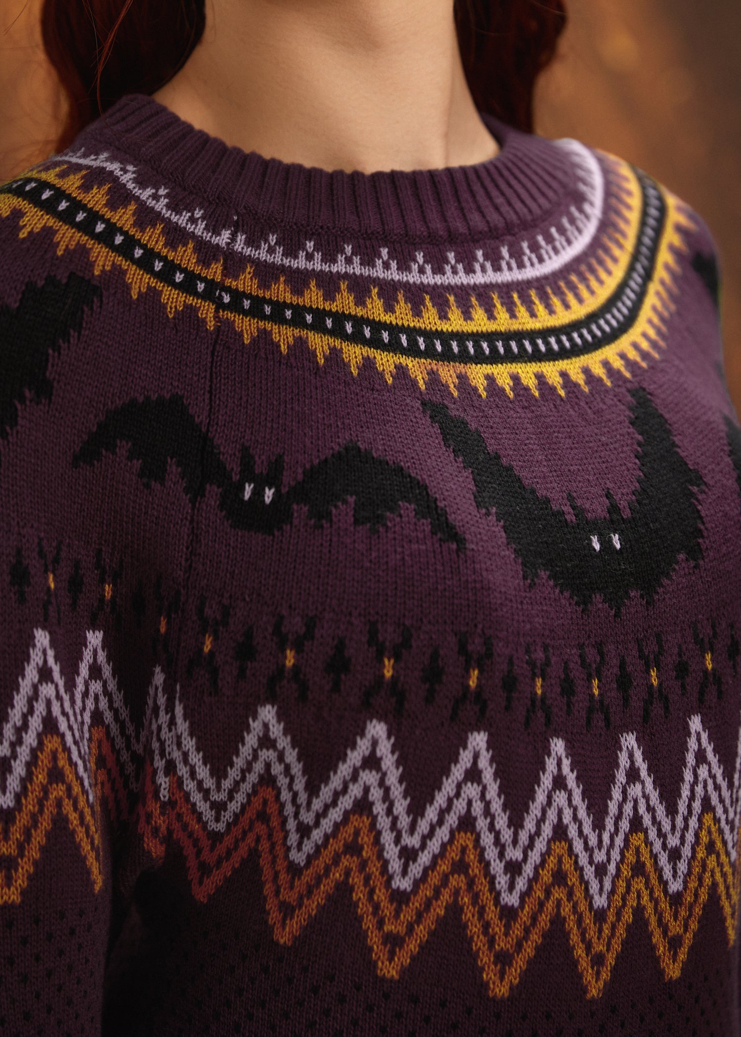It Be Like 'Bat' Fair Isle Sweater Dress