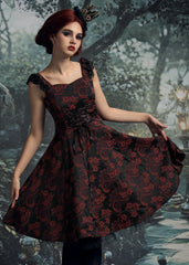 Red Byzantine Swing Dress