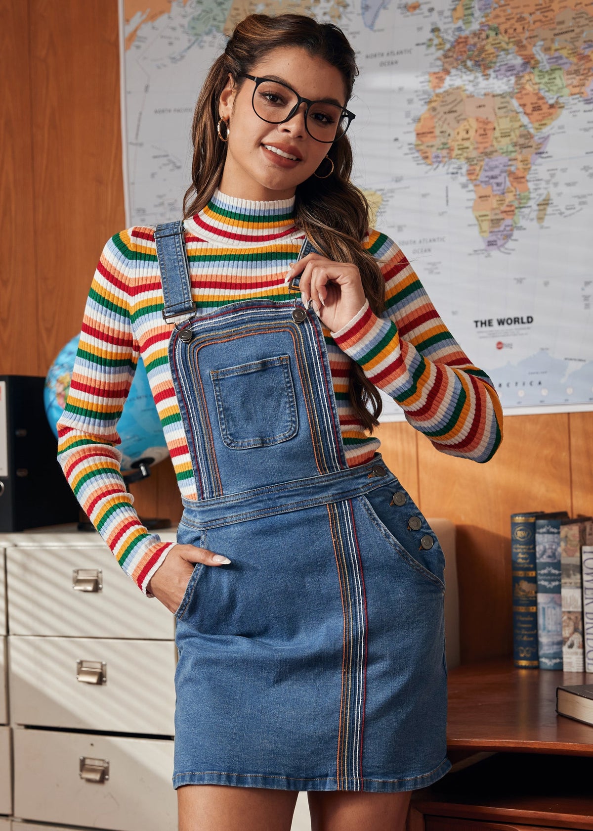 A Posh Picnic Denim Overall Jumper