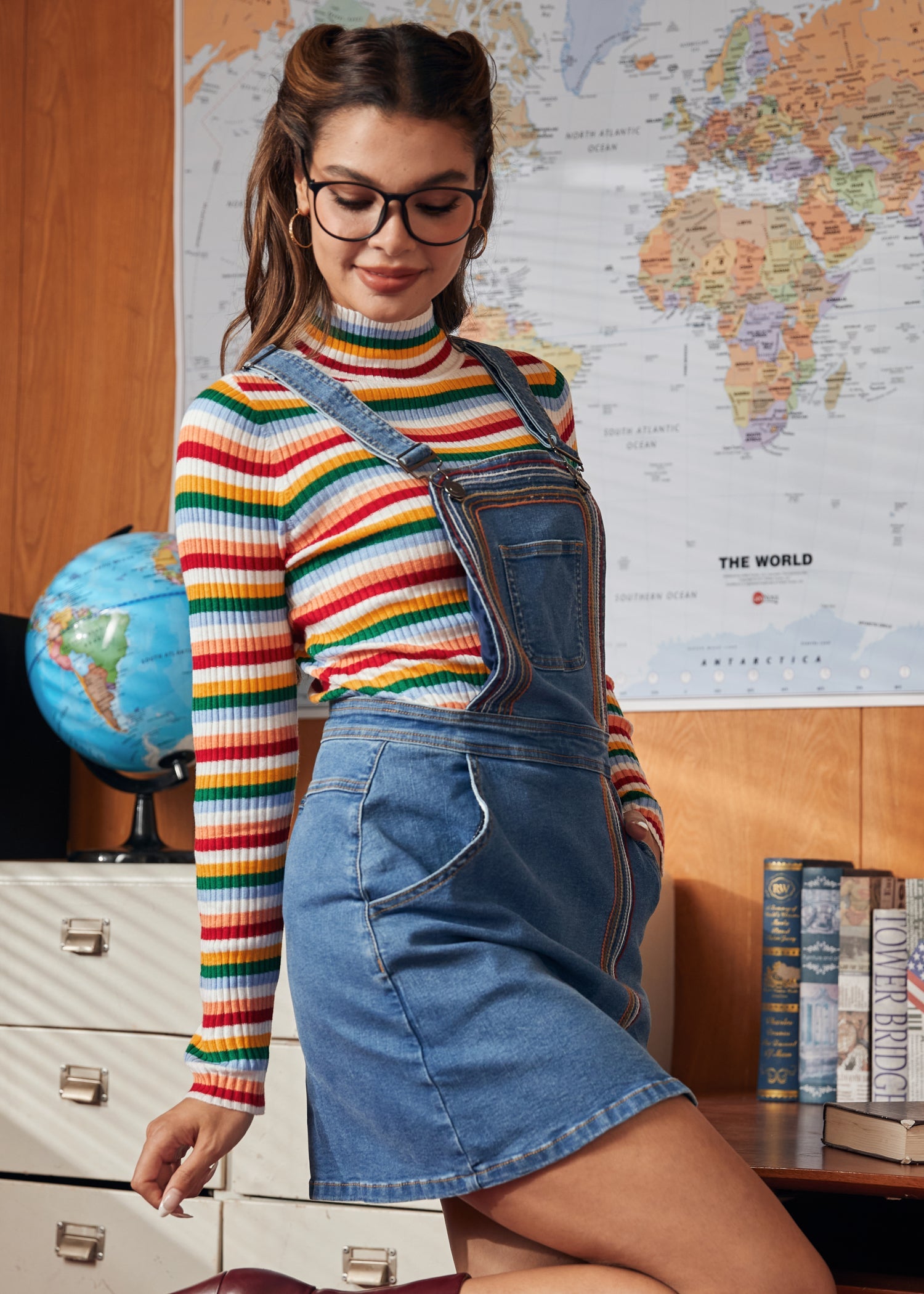 A Posh Picnic Denim Overall Jumper