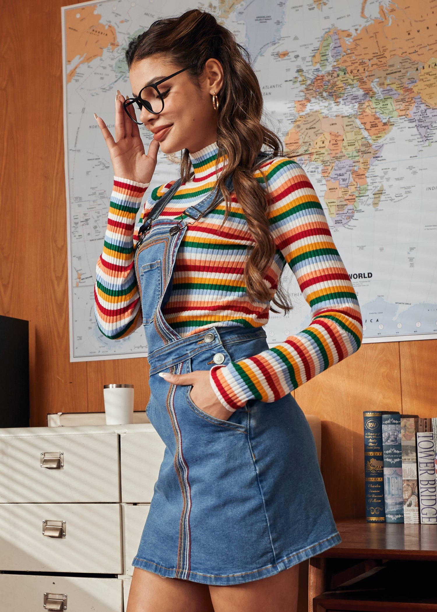 A Posh Picnic Denim Overall Jumper