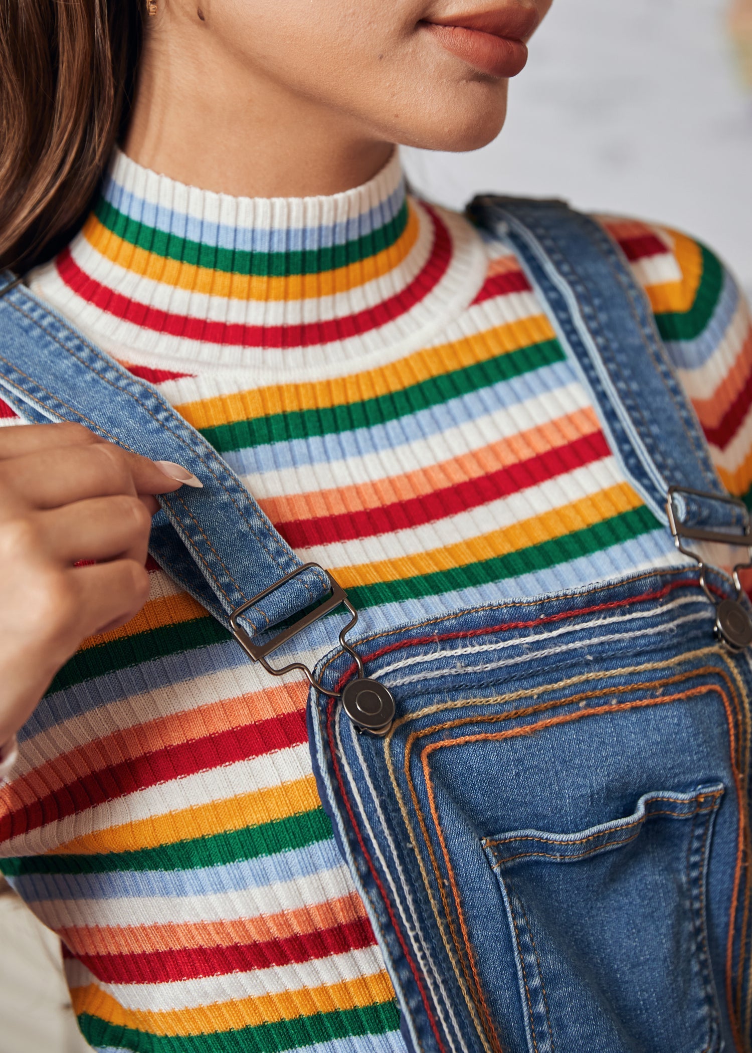 A Posh Picnic Denim Overall Jumper