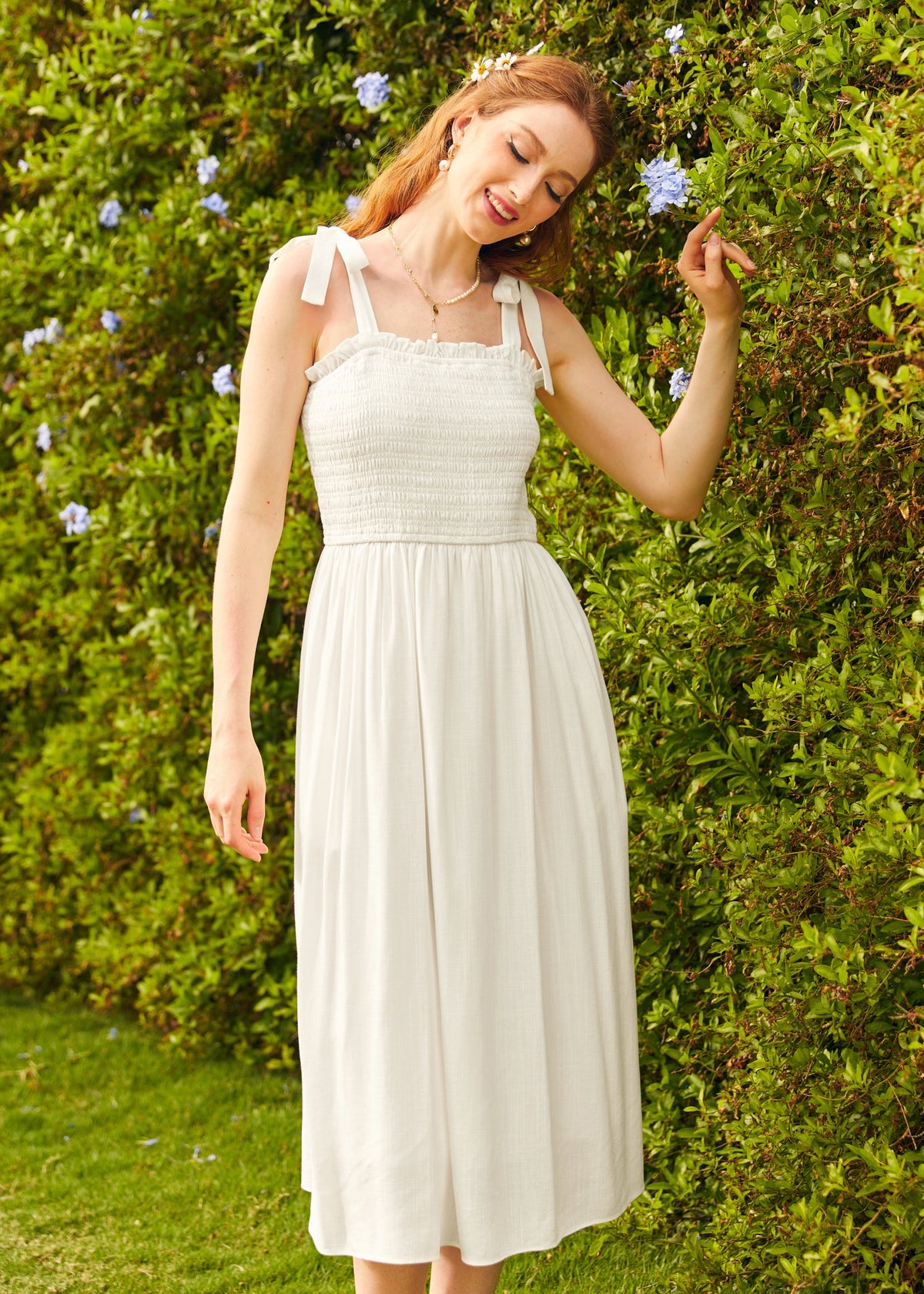 Cloud Drifting Midi Dress (Final Sale)