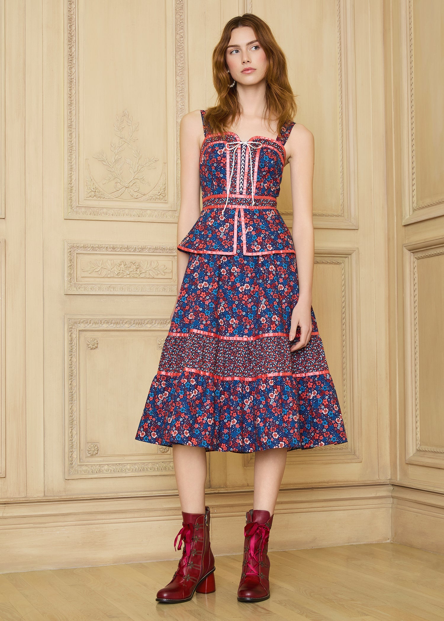 GUNNE SAX for ModCloth Grace Peplum Midi Dress