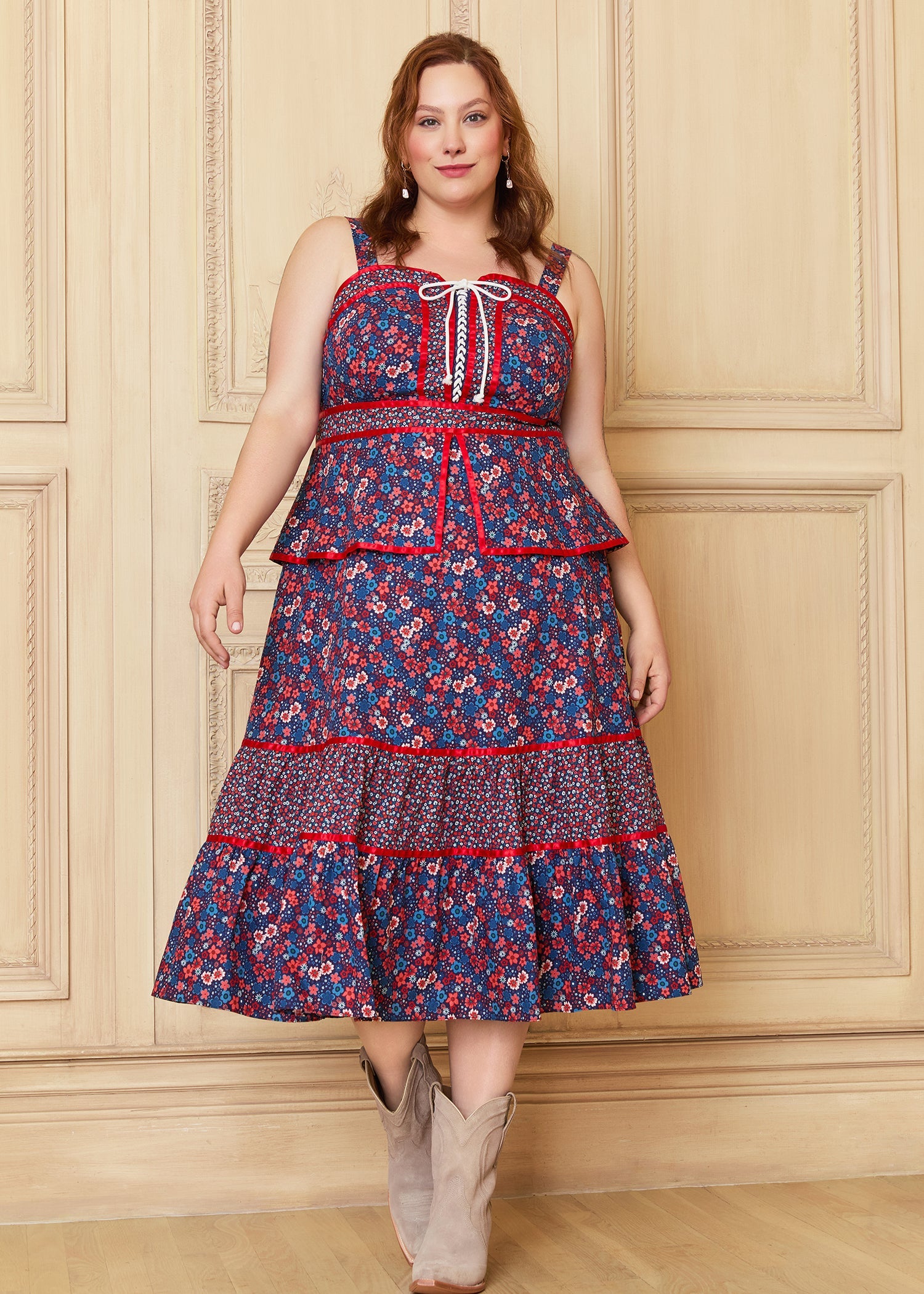 GUNNE SAX for ModCloth Grace Peplum Midi Dress