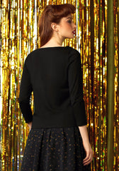 Old Hollywood 3/4 Sleeve Top